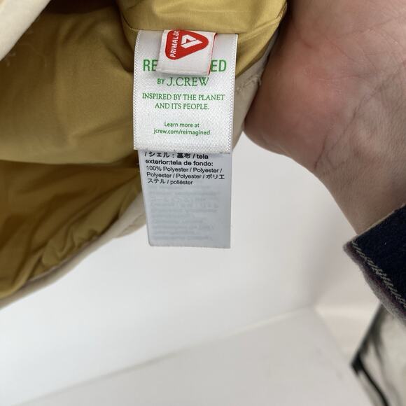 J Crew Quilted Excursion Puffer Vest Ivory Primaloft Women's Size M - Picture 4 of 10